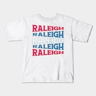 TEXT ART USA RALEIGH Kids T-Shirt